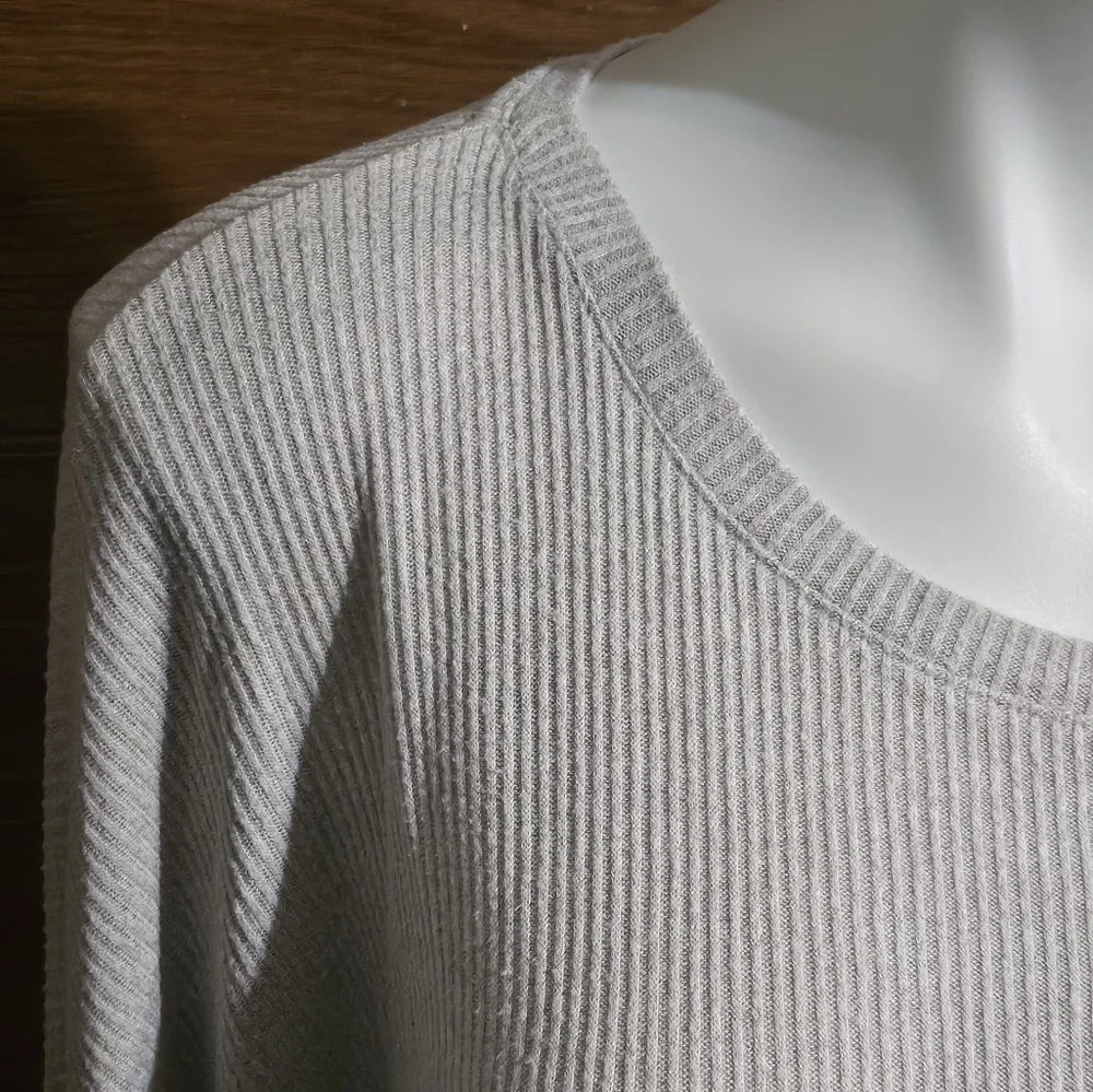 Express Factory Ribbed Drawstring hem top Sand Size M - Picture 5 of 10